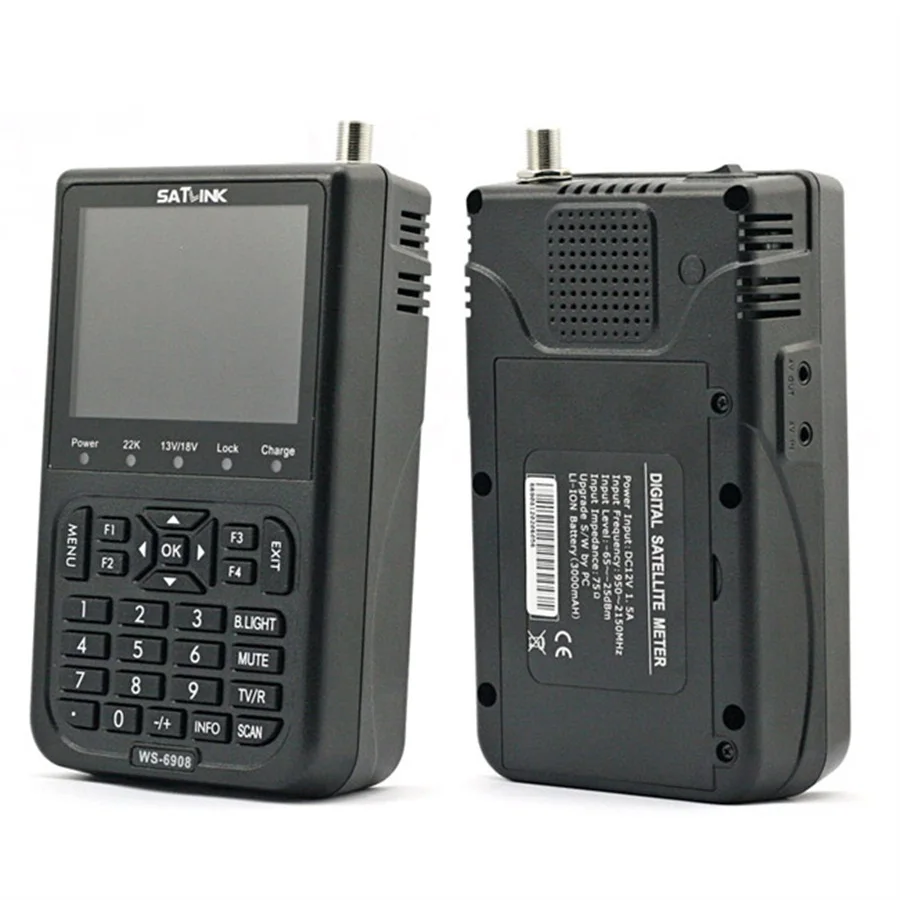 Оригинальный Satlink WS 6908 3 5 LCD DVB S FTA цифровой спутниковый сигнал ws Finder Meter Бесплатная доставка|satellite finder|satellite finder