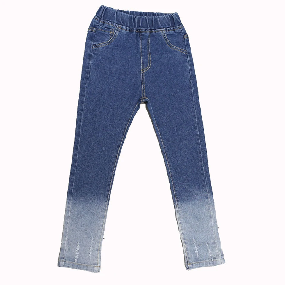 Детские джинсы брюки обтягивающие для девочек повседневные джинсовые средней