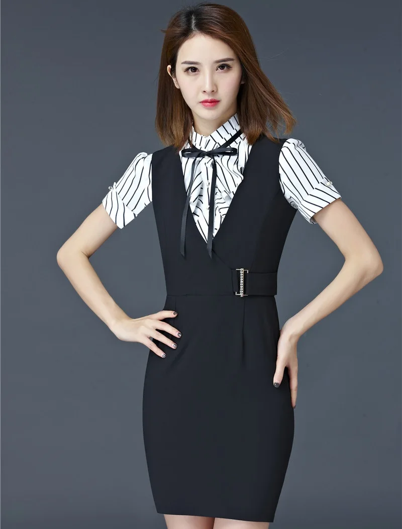 Формальные профессиональные летние деловые женские костюмы с коротким рукавом