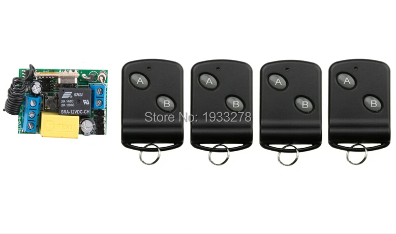 Беспроводной пульт дистанционного управления RF AC 220 V 10 A 1 канал 4 * Передатчик