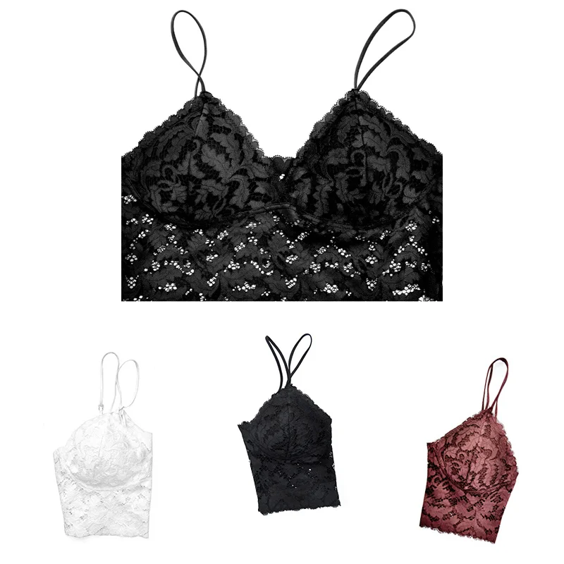 Новинка кружевной бюстгальтер Топ для женщин цветочный Дамское бесшовное белье