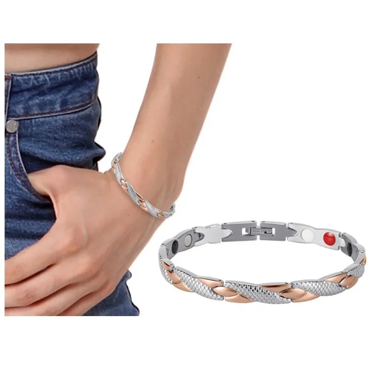 

Stainless Steel Magnet Bracelet Germanium Anion Far Infrared Bracelet Dragon Bracelet