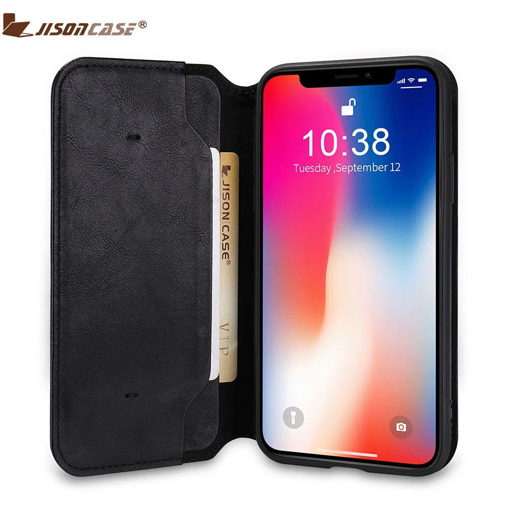 Jisoncase для iphone x funda, флип-чехол, 5,8 дюймов, защитная оболочка, защитный чехол для iphone x, чехол
