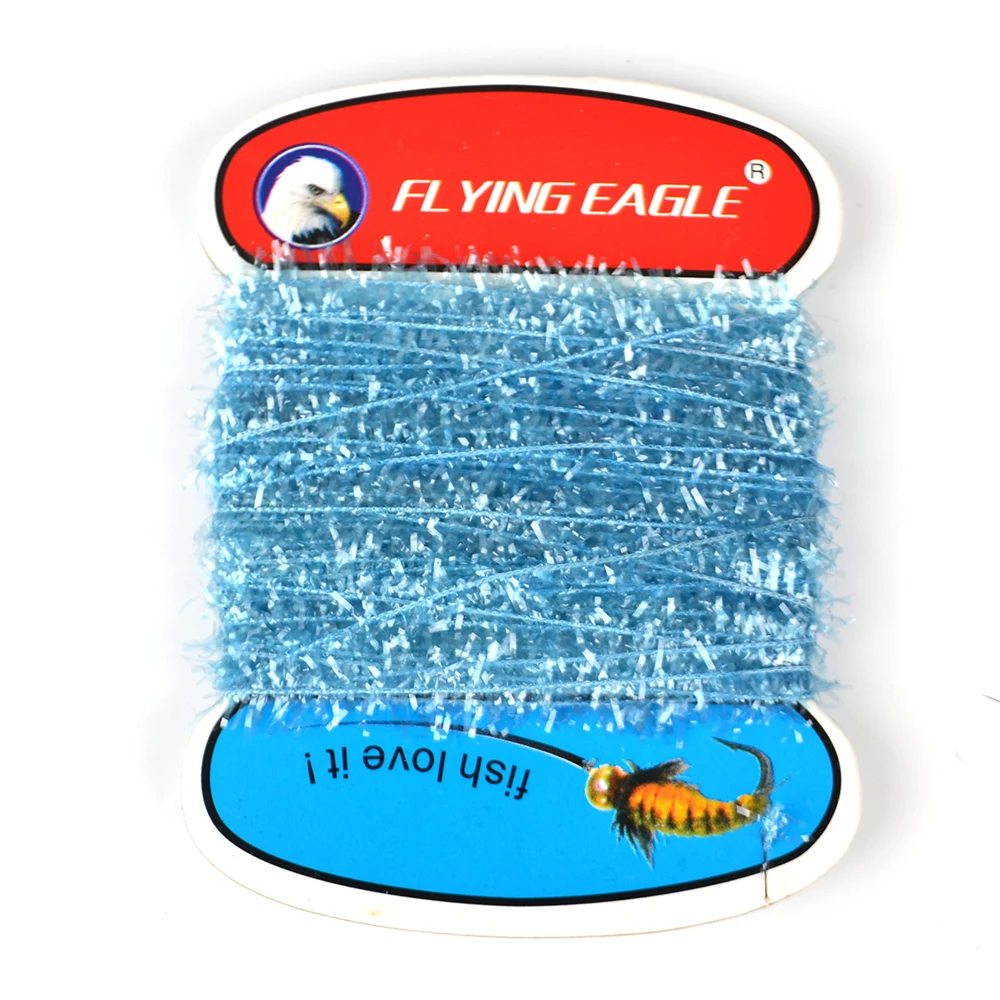 Леска с перьями для ловли нахлыстом мишура синельная Хрустальная блестящая