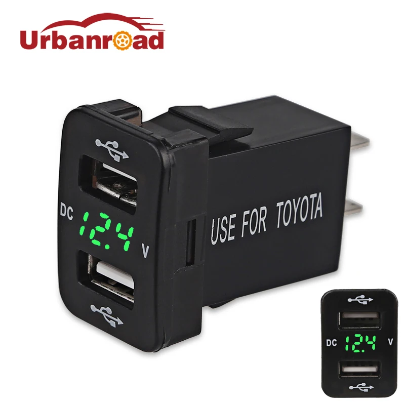 USB разъем для автомобильного прикуривателя Toyota адаптер питания с вольтметром