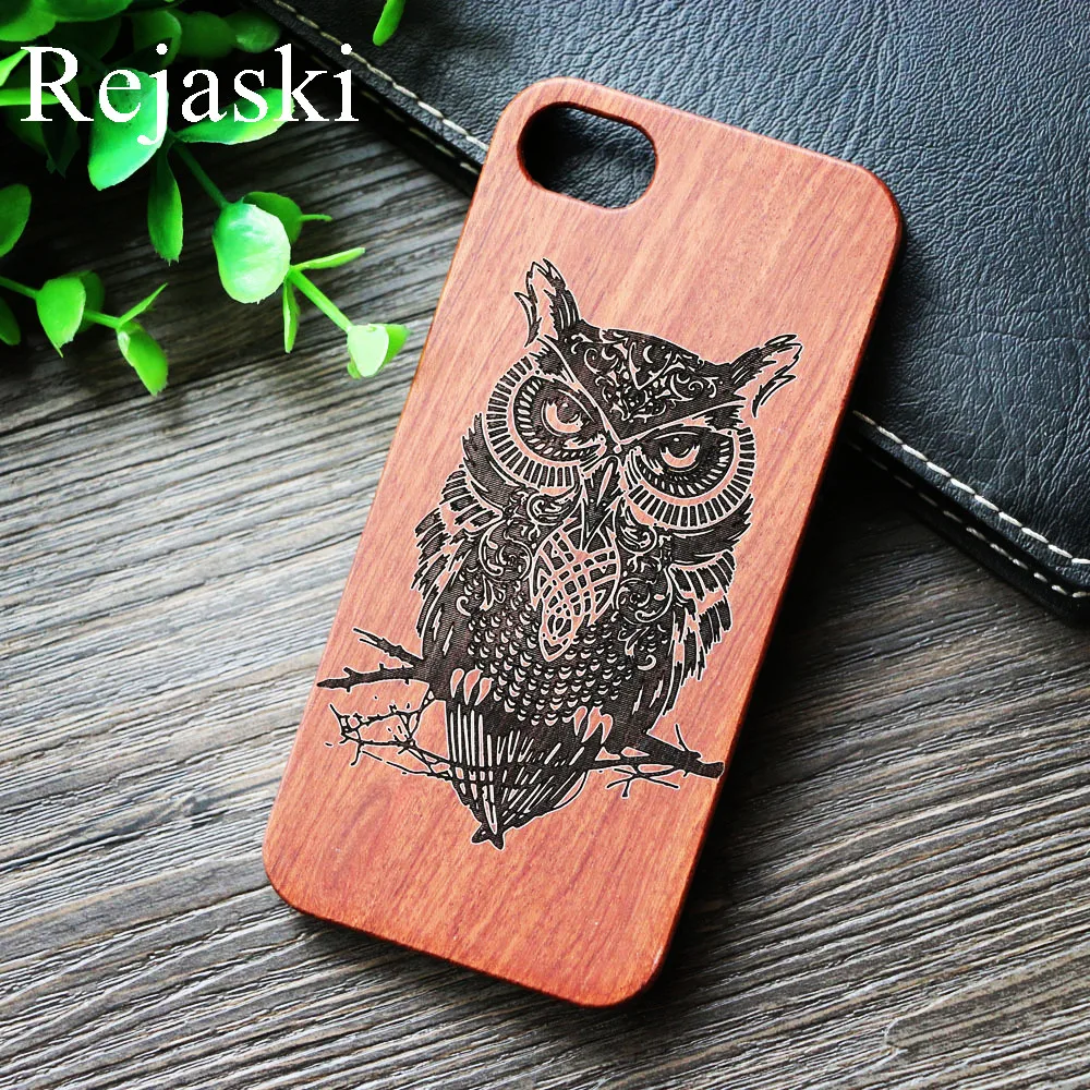 Винтажный Деревянный чехол Dragon Eagle Horse для Iphone 6 6s 8 Plus 7 7Plus X 5 9 SE жесткий защитный