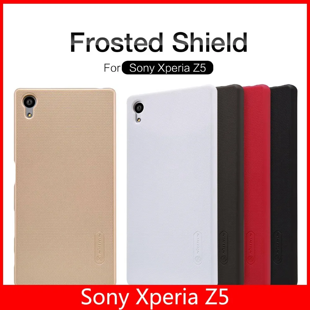 for Sony xperia z5 case cover Nillkin frosted case for sony xperia z5 with Glass film