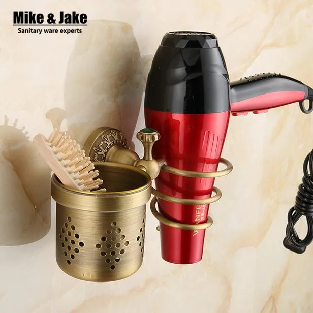 Полка для ванной античная латунная с функциями фен сушилка дома полка зубных