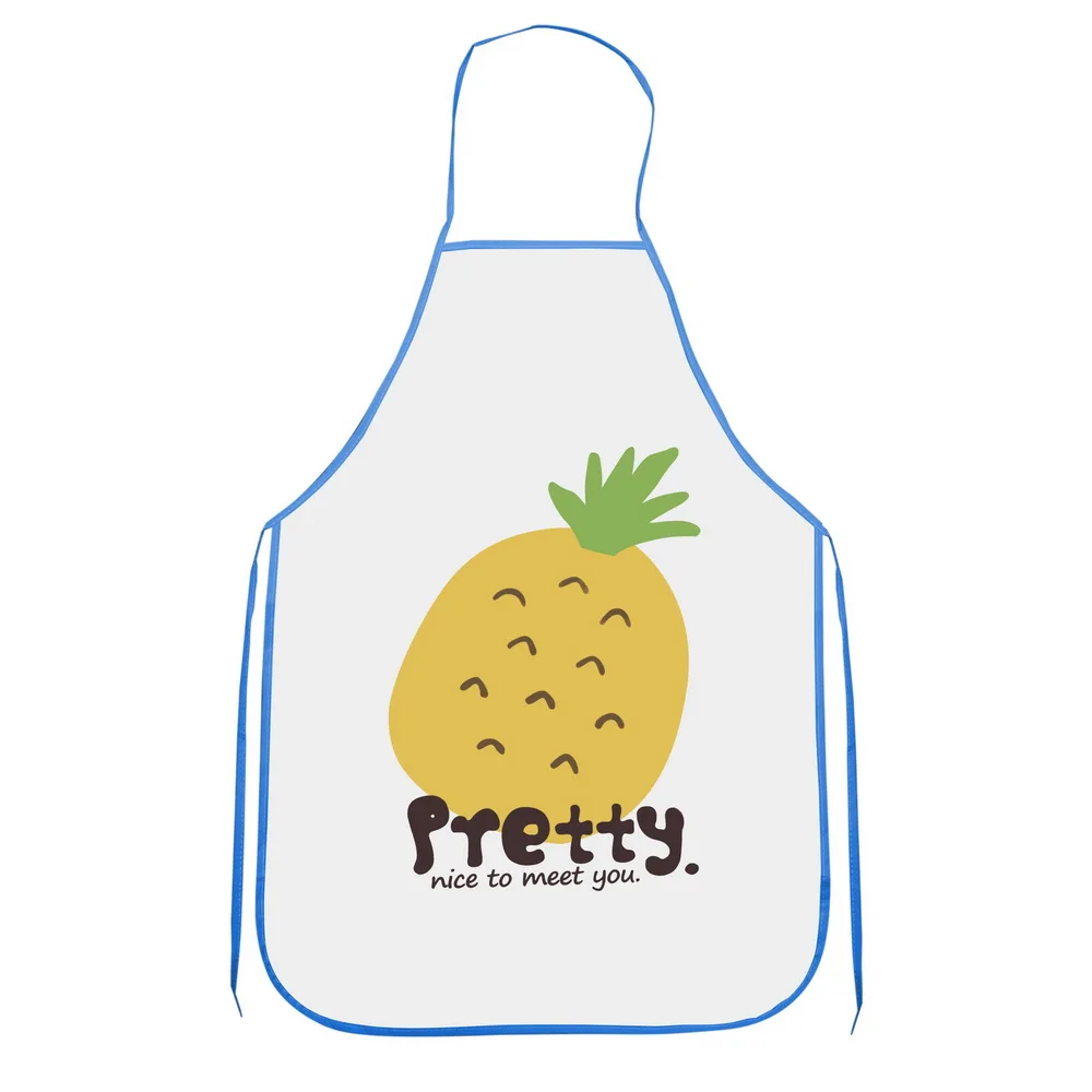 pineapple HILIFE без рукавов водонепроницаемые противомасляные фартуки фруктовый узор фартук из ПВХ фартук для приготовления пищи Кухонные аксессуары инструмент для барбекю - Цвет: pineapple