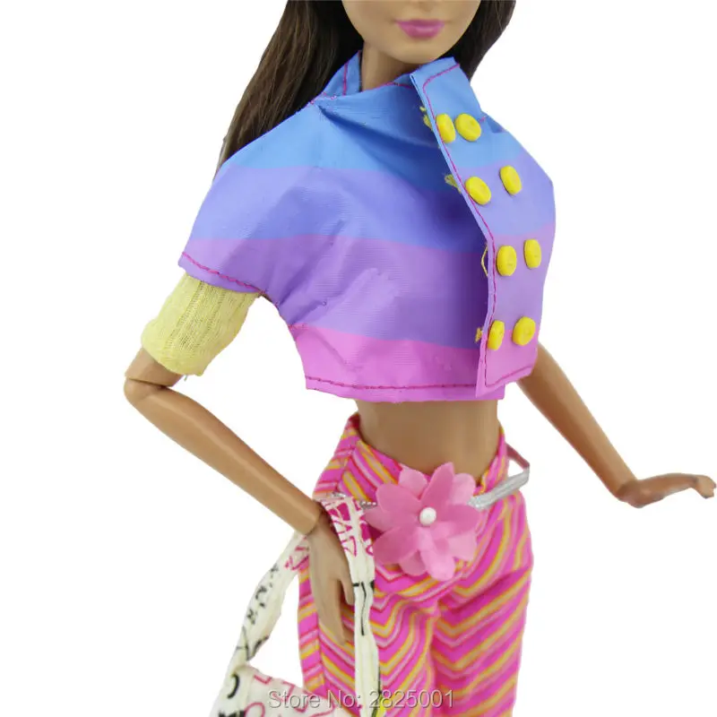 Модный наряд вечерние повседневная одежда красочный костюм Сумочка Обувь Одежда