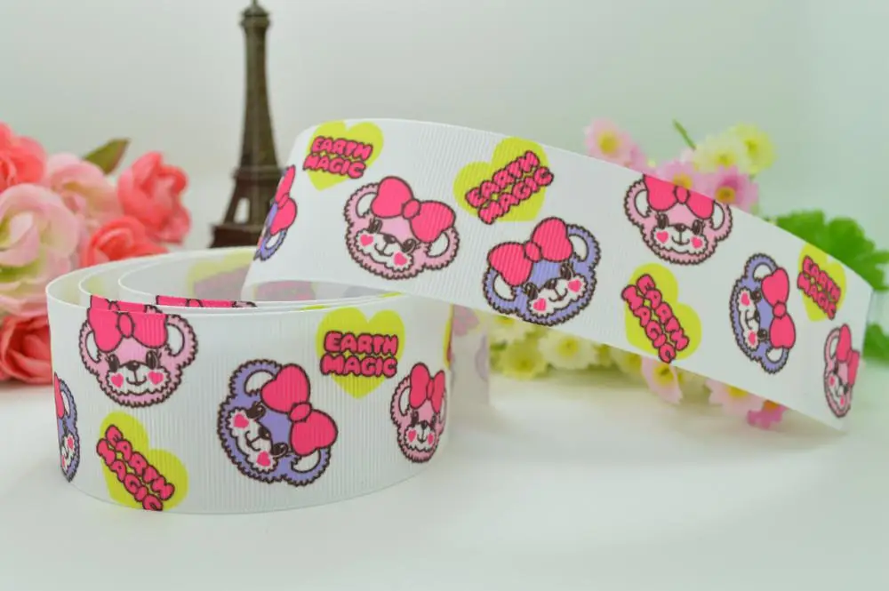 DUWES 1 5 &quot38 мм печатная лента для волос бант ручной работы оптовая продажа