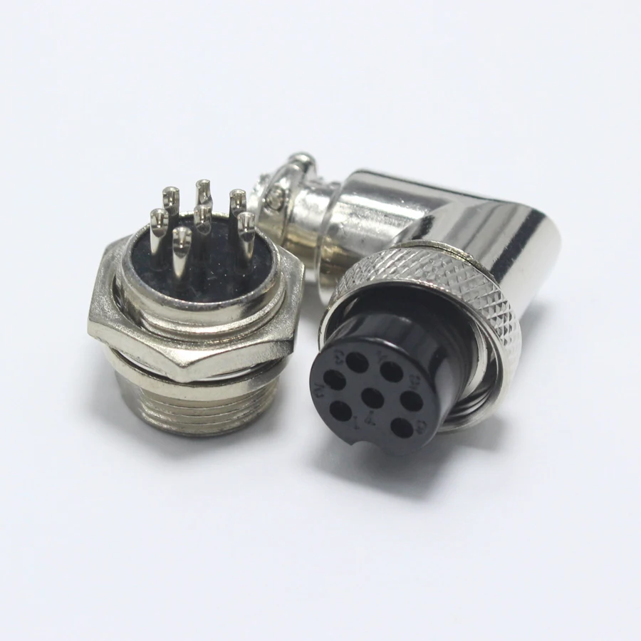 1 компл. GX16 авиационный разъем 2 3 4 5 6 7 8 9 Pin XLR правый угол штекер+ гнездо 16 мм PCB шасси крепление гнездо