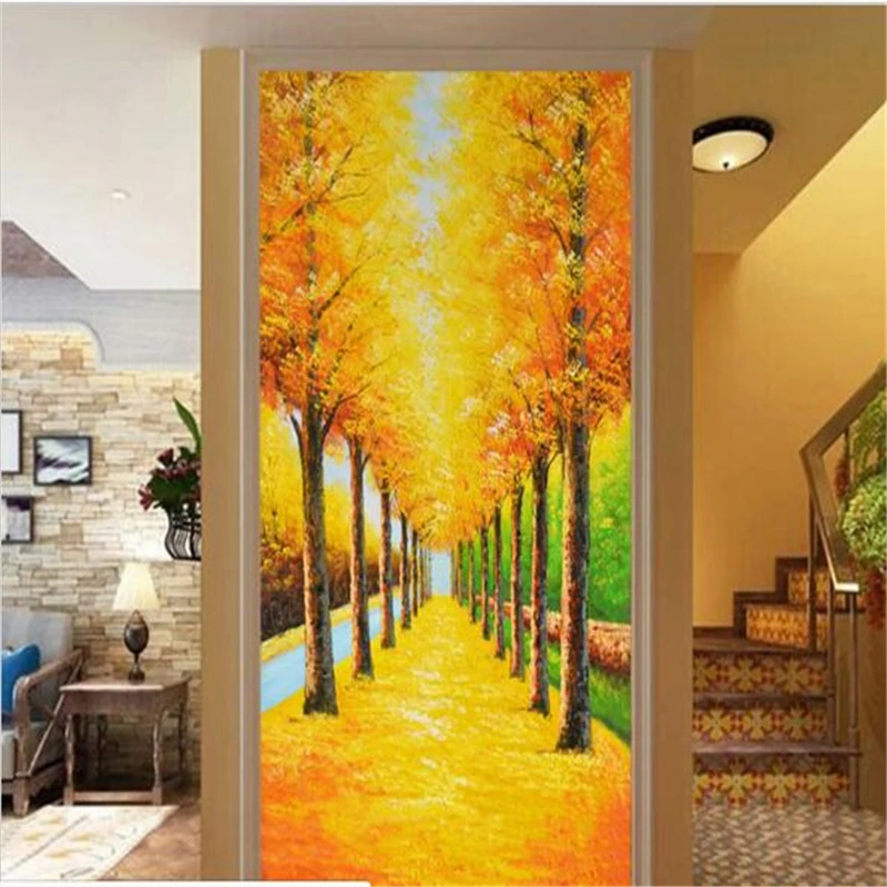 Custom 3D Photo Wallpaper Modern Living Room Hallway Entrance Wall Painting Landscape Tree Home Decor Murals | Обустройство дома