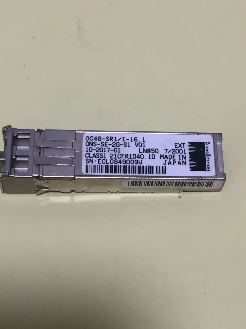 

Оригинальный ONS-SE-2G-S1, OC48-SR1/I-16.1 волоконно-оптический режим
