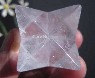 WBY Бесплатная доставка натуральный прозрачный кварцевый кристалл Меркаба звезда