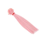 15x100 см розовый парик прямые волосы для 13 14 16 BJD кукла DIY девушка куклы, изготовление и ремонт принадлежностей