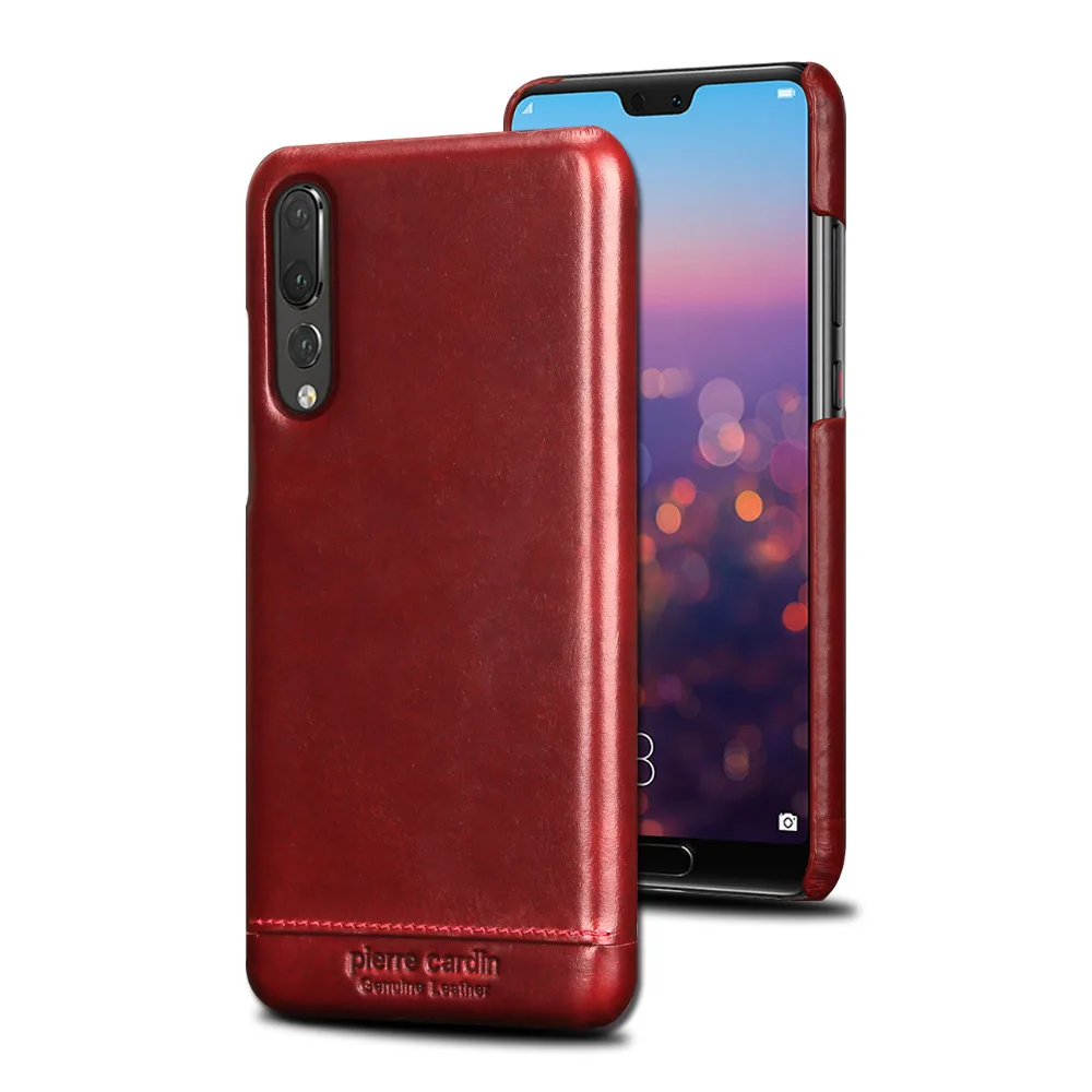 Чехол Pierre Cardin из натуральной кожи в стиле ретро для Huawei P20 Pro жесткий чехол