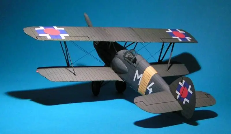 1:33 Бумажная модель чешского истребителя Avia B.534 WW II подарок для мальчика бумажная