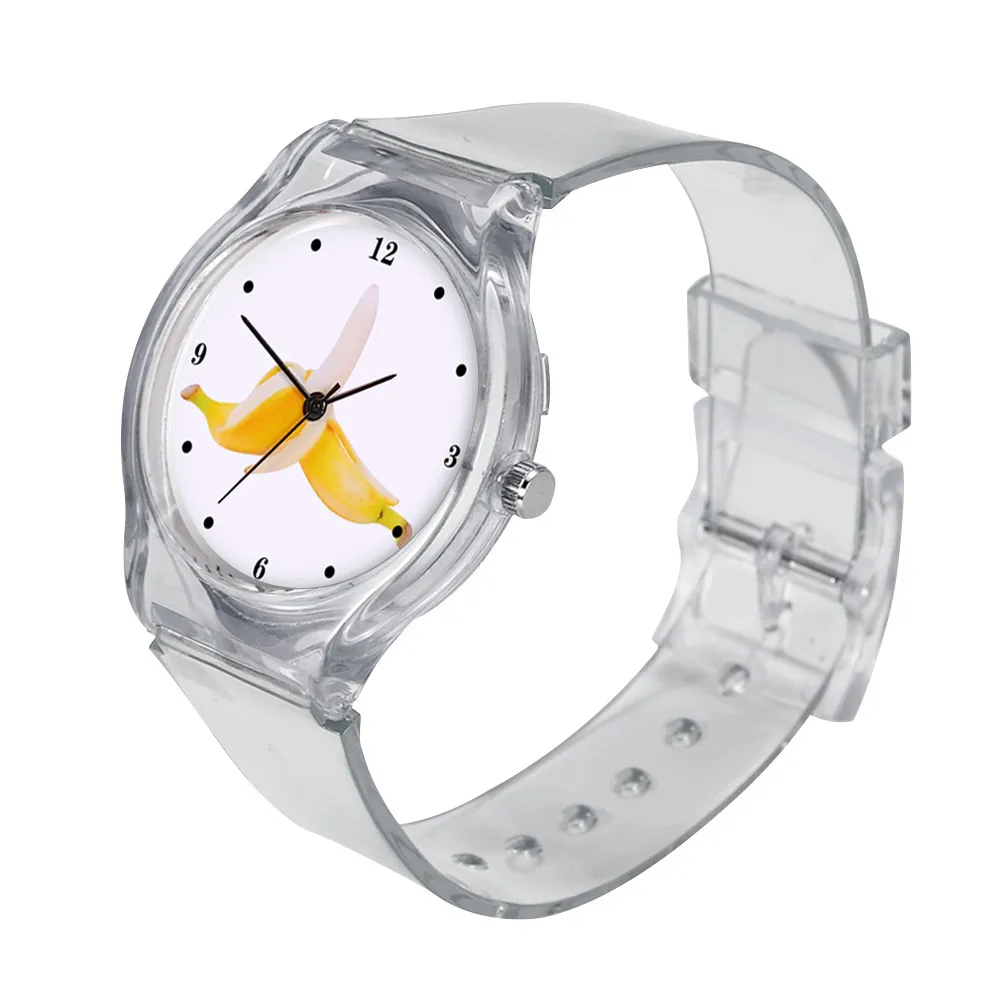 

2020 new temperament casual student watch children cartoon animal pattern girl heart jelly color silicone watch montre enfant A3