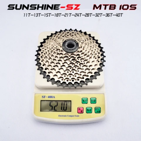 SUNSHINE 8S 9S 10s 11S 30s Geschwindigkeit 36/42/46/50t Freilauf Breite Verhaltnis горный велосипед Fahrrad Schwungrad - Цвет: 10S 11-40T silver