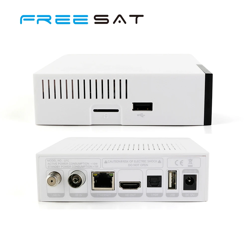 ОТА freesat GTC S905D Android 6.0 ТВ коробка DVB-S2/T2/кабель/ISDB-T спутниковый ресивер 4 К H.265 2 ГБ 16 |