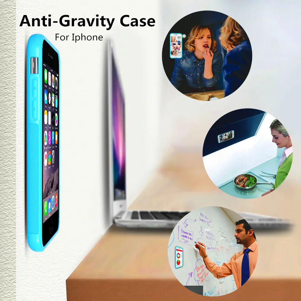 Новый антигравитационный чехол для iPhone 7 8 Plus адсорбируемый P Антигравитационные