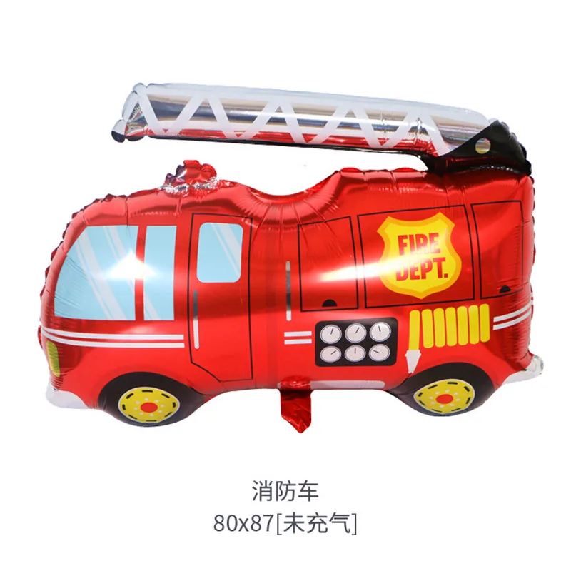 Fire truck STARLZMU 1 шт. 28 дюймов с днем рождения автомобильные воздушные шары поезд полиция Гольф автомобиль Гелиевый шар День Рождения украшения Дети globos - Цвет: Fire truck