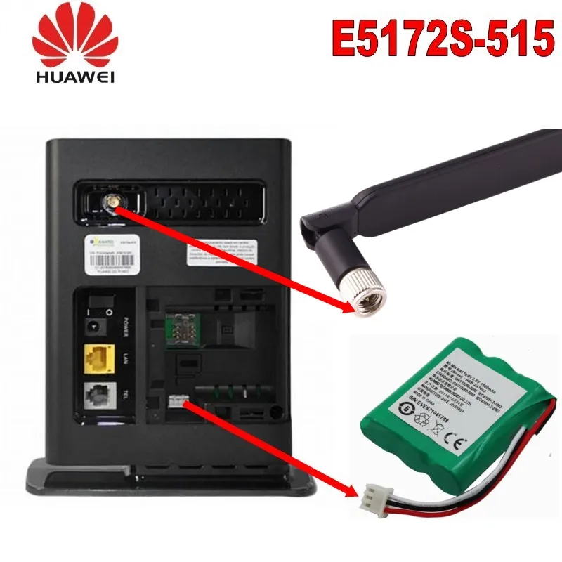 Комплект фрезерного станка HUAWEI E5172S 515 4G LTE с антенной и аккумулятором 1000 мАч|lte