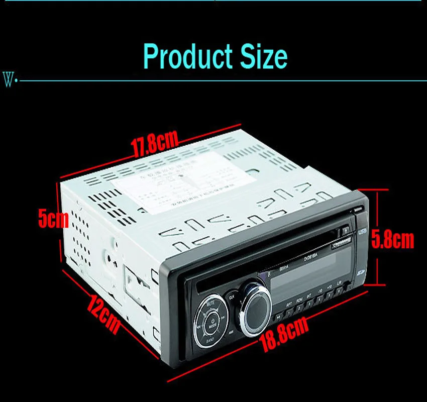12 В автомобильное радио Стерео FM MP3 аудио плеер USB SD порт In Dash один DIN размер DVD CD