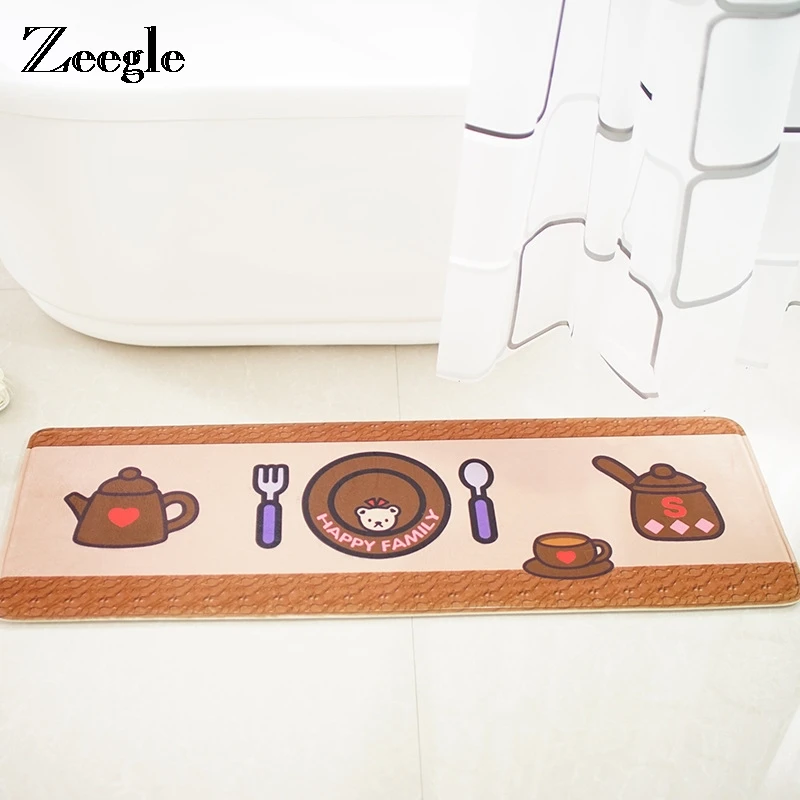 

Zeegle Absorbent Bathroom Mat Coral Gleece Bedroom Carpet Door Mats For Entrance Door Kitchen Anti-slip Mat Soft Bed Bedside Rug
