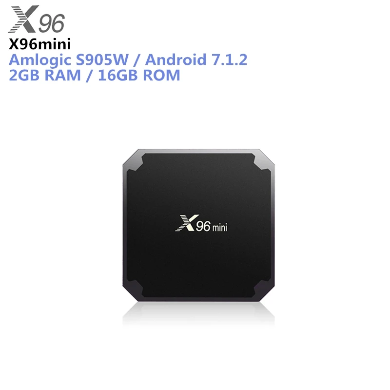 X96mini Android 7,1 ТВ-приставка 1 ГБ/2 ГБ 8 ГБ/16 ГБ четырехъядерный процессор Amlogic S905W 2,4 ГГц 4K Приставка Смарт-медиаплеер