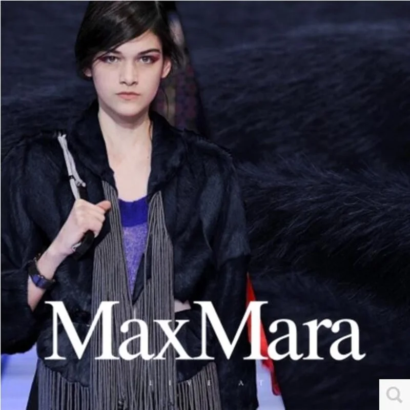 Двустороннее кашемировое шерстяное пальто из альпаки с длинными волосами ткань