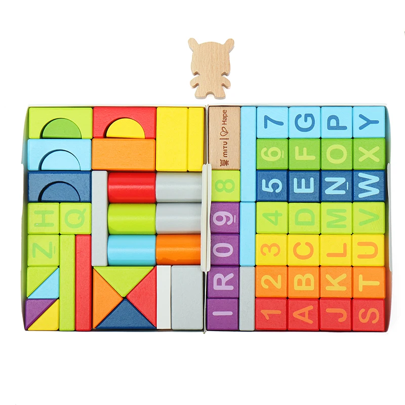 Xiaomi MITU Hape 70pcs Puzzle Building Blocks Early Education Kids Toy 26 Letters 10 Numbers Educational Toys | Электроника