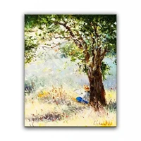 100 hand painted oil painting home decoration high quality landscape knife painting pictures dm16062803