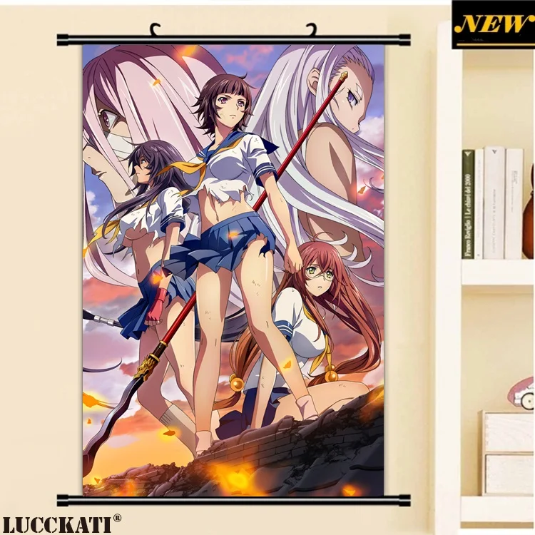 40X60 см Ikkitousen battale Vixens Shiozaki Yuji серия квитанция мультфильм аниме Настенная картина прокрутки холст живопись плакат
