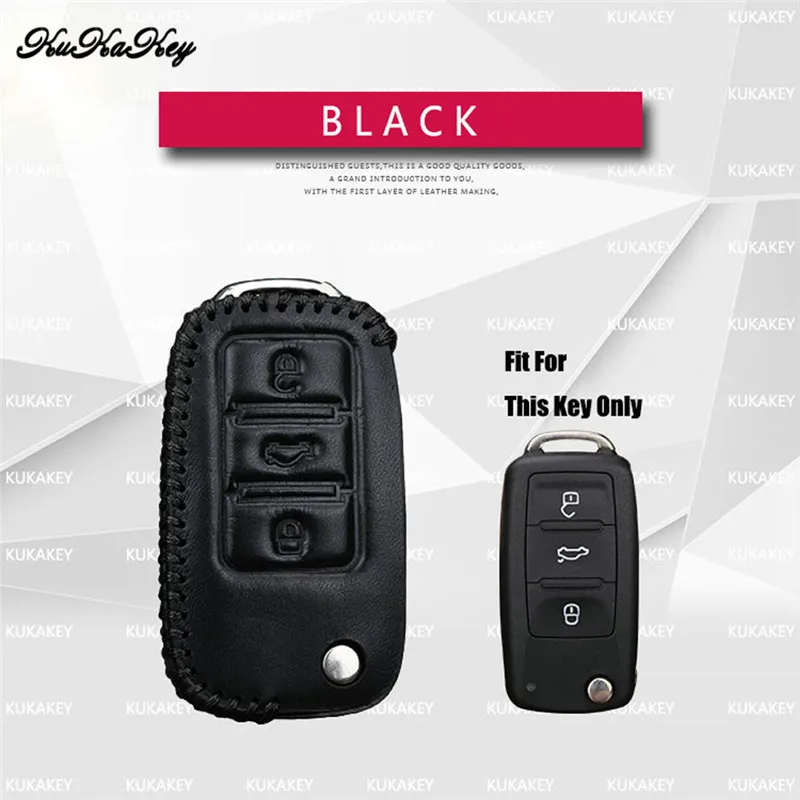 Кожаный чехол для автомобильного ключа Volkswagen VW EOS Tiguan Scirocco Polo Caddy Passat B6 B8 B7 Bora Jetta 6 T5