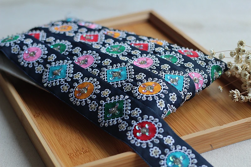 2 ярда темно синего цвета высококачественное свадебное кружевное платье ручной