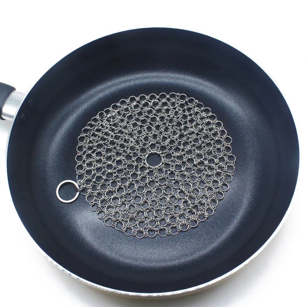 Нержавеющая сталь чугунный очиститель 8х6 см резиновый скребок для горшка