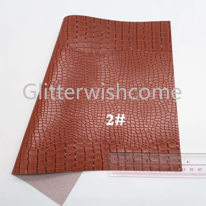 Glitterwishcome 21X29 см A4 размер винил для бантов тисненая крокодиловая кожа Fabirc искусственная кожа листы для бантов, GM350A