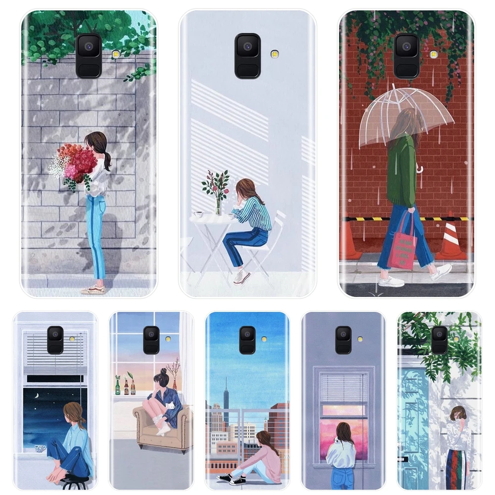 Kpop Girl корейский чехол для телефона силиконовый Samsung Galaxy A3 A5 2016 2017 A6 A7 A8 2018 мягкая