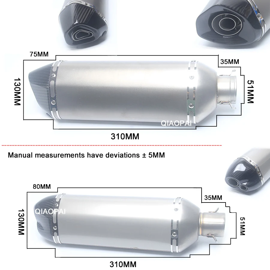 Глушитель выхлопной системы мотоцикла 470 мм для Yamaha FZ1 FZ1N FZ1000 2006- 2008 2009 2010 2011 2012