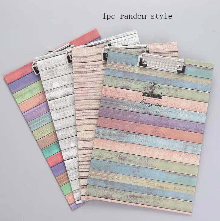 random color A4 цветок буфер обмена складной Kawaii слово Pad Вертикальная мода доска канцелярские документы Органайзер - Цвет: random color