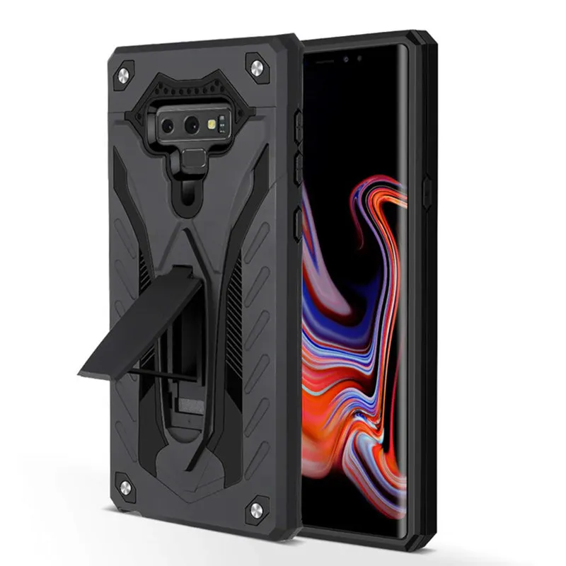 Двухслойный противоударный чехол с подставкой для Samsung Galaxy S10 E S9 S8 Plus S7 Edge Note 9 8 5