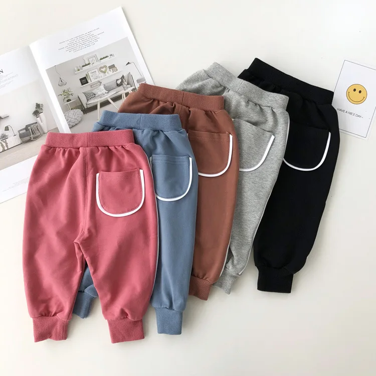 Весна 2019 штаны для маленьких мальчиков и девочек одежда детские брюки хлопковый