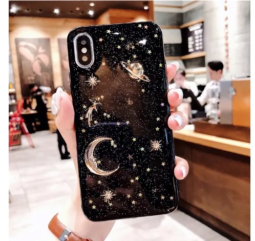 Для huawei P30 pro Чехол P10 P20 mate20 nova 3e 3 3i 2s Милая блестящая Луна с перекрестным ремешком чехол для телефона для honor V20 V10 10 Lite 9 - Цвет: only case no strap1