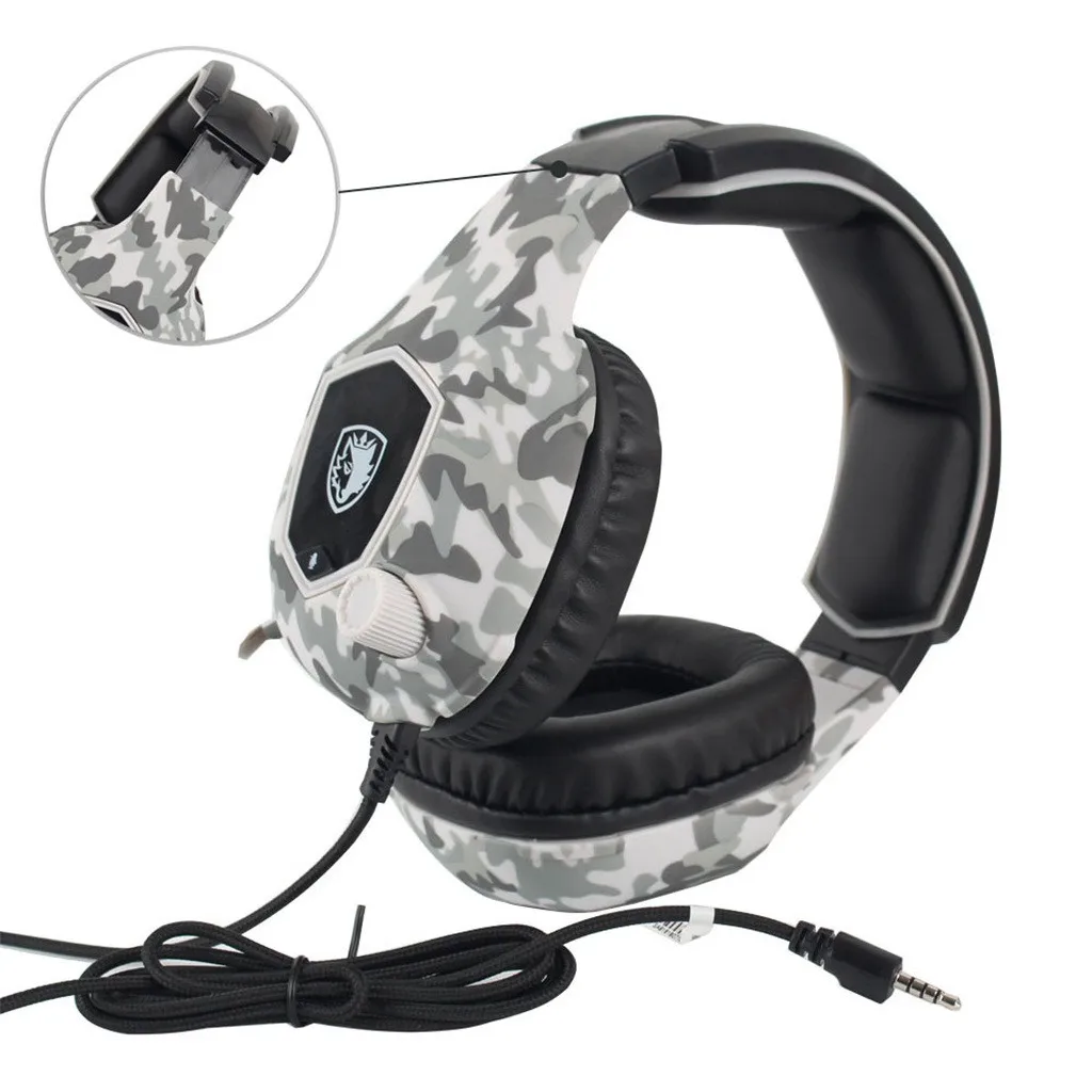 Sades Sa818 шлем Ps4 игровая гарнитура с микрофоном камуфляжные стерео наушники для ПК