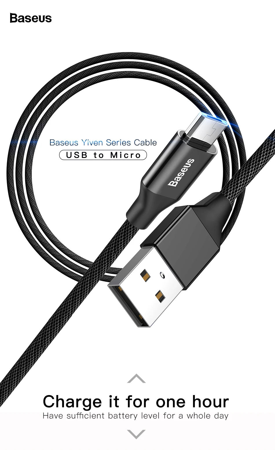 Baseus Micro USB кабель для samsung S7 S6 Синхронизация данных Быстрая зарядка USB кабель для Xiaomi Redmi 4X Note 4 htc Micro USB зарядный кабель
