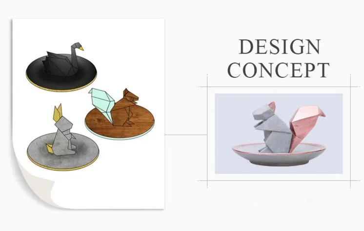 Статуэтка Животного кролик лебедь белка украшение ювелирное ожерелье серьги