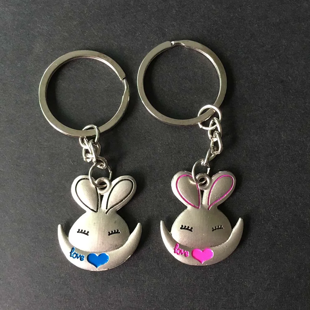 1 pairs keychains C Распродажа!, модный брелок для влюбленных, брелок для ключей с сердечком, лучшие друзья, рождественские подарки - Цвет: 1 pairs keychains C