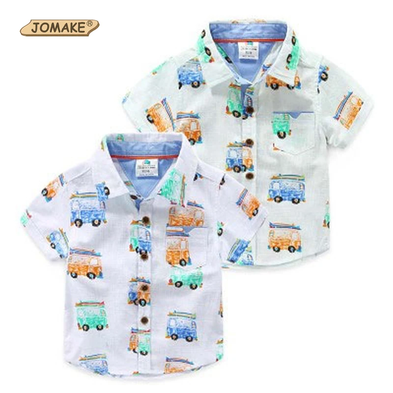 Рубашки для мальчиков 2018 г. Новая летняя детская одежда рубашка маленьких с